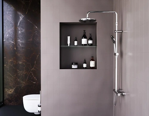 Душевая система Damixa Option DX218091000 с термостатом верхний душ 230мм Душевая система Damixa Option DX218091000 с термостатом верхний душ 230мм