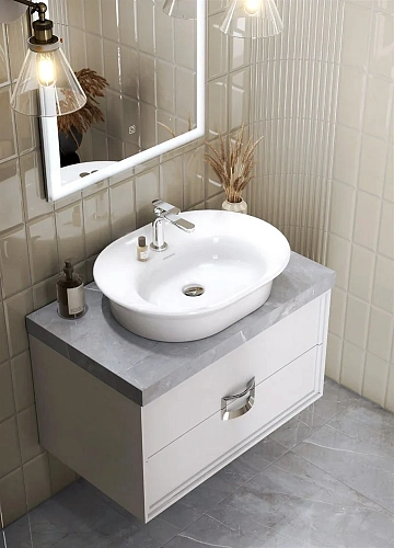 Раковина Kerama Marazzi CANALETTO накладная 60, белая глянцевая CN.wb.60 Раковина Kerama Marazzi CANALETTO накладная 60, белая глянцевая CN.wb.60