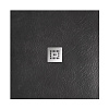Картинка анонса товара «душевой поддон belbagno uno tray-mr-uno-a-90-35-nero-cr 900x900 из искусственного мрамора в комплекте с сифоном черный матовый»