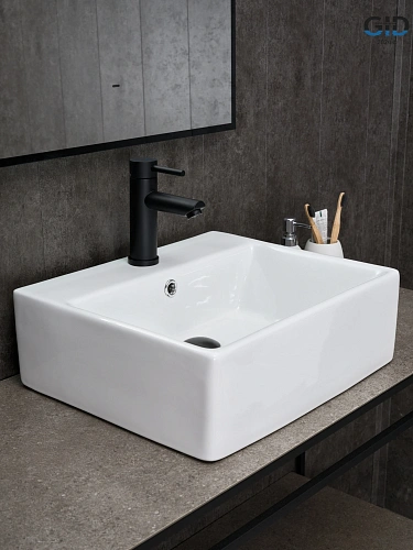 Раковина Gid N9145 51214 накладная белая 45.5x40x15 Раковина Gid N9145 51214 накладная белая 45.5x40x15