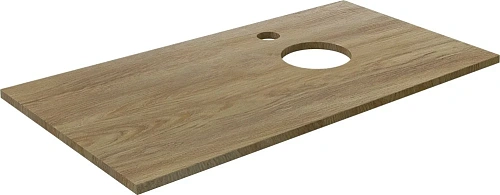 Тумба с раковиной DIWO Элиста 100 светлое дерево с раковиной Moduo 55 Leaf, чёрный муар 573392 Тумба с раковиной DIWO Элиста 100 светлое дерево с раковиной Moduo 55 Leaf, чёрный муар 573392