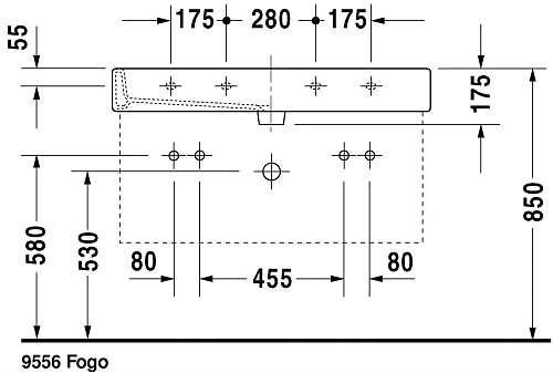 Раковина Duravit Vero 0454100000 100 см Раковина Duravit Vero 0454100000 100 см