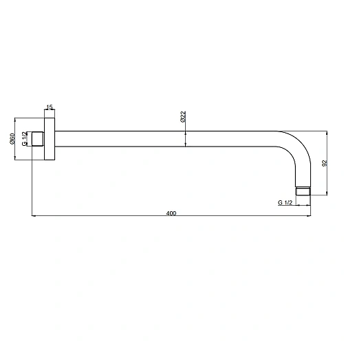 Кронштейн верхнего душа AQUAme AQM8702BC медь шлифованная Кронштейн верхнего душа AQUAme AQM8702BC медь шлифованная