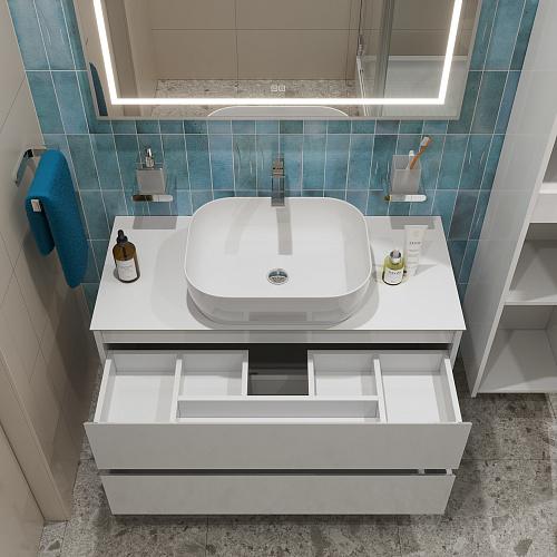 Тумба со столешницей и раковиной BelBagno KRAFT 100 kraft100bo-kepbo-1302-set подвесная KRAFT100BO-KEPBO-1302-SET Тумба со столешницей и раковиной BelBagno KRAFT 100 kraft100bo-kepbo-1302-set подвесная KRAFT100BO-KEPBO-1302-SET