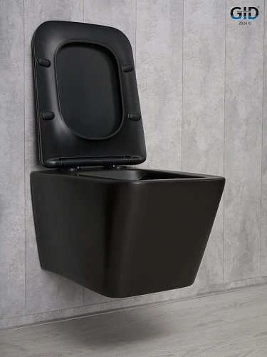 Унитаз подвесной Gid Tr2144Bm 62225Y черный матовый 52x36x33.5 с крышкой микролифт Унитаз подвесной Gid Tr2144Bm 62225Y черный матовый 52x36x33.5 с крышкой микролифт