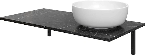 Комплект мебели DIWO Элиста 100 чёрный мрамор, с раковиной Moduo 40 RING (комплект, гарнитур) 555470 Комплект мебели DIWO Элиста 100 чёрный мрамор, с раковиной Moduo 40 RING (комплект, гарнитур) 555470