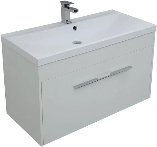 Тумба под раковину Aquanet Августа 100 белый глянец 00274142 Тумба под раковину Aquanet Августа 100 белый глянец 00274142