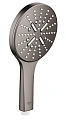 Душевая лейка GROHE Rainshower SmartActive 130, 3 вида струй, темный графит глянец, (26574A00) Душевая лейка GROHE Rainshower SmartActive 130, 3 вида струй, темный графит глянец, (26574A00)