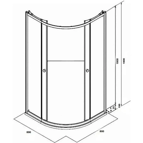 Душевой уголок Parly ZF81 с поддоном Душевой уголок Parly ZF81 с поддоном