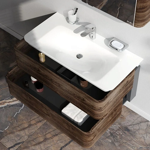 Тумба под раковину AM.PM Sensation M30FHX1002NF подвесная, 100 см, орех, текстурированное Тумба под раковину AM.PM Sensation M30FHX1002NF подвесная, 100 см, орех, текстурированное