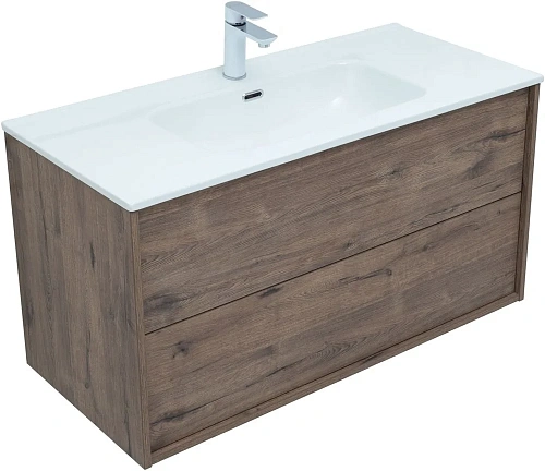 Тумба под раковину Aquanet Lino 100 (Flat) дуб веллингтон 00287545 Тумба под раковину Aquanet Lino 100 (Flat) дуб веллингтон 00287545