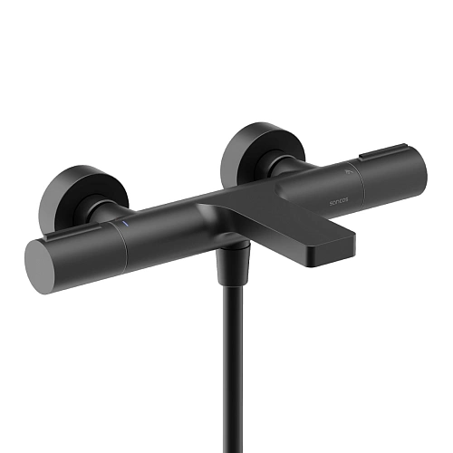 Смеситель для ванны Sancos Etna SC9006MB термостатический, черный матовый Смеситель для ванны Sancos Etna SC9006MB термостатический, черный матовый
