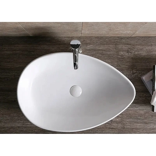 Раковина Ceruttispa CR7030 660х440х165 накладная, белая, каплевидная, высокая Раковина Ceruttispa CR7030 660х440х165 накладная, белая, каплевидная, высокая