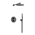 Душевая система Sancos Etna SC9010MB с термостатом, с внутренней частью, черный матовый Душевая система Sancos Etna SC9010MB с термостатом, с внутренней частью, черный матовый