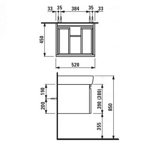 Тумба под раковину Laufen Pro New 8303.4, венге (520x390x450мм, 4.8303.4.095.423.1) Тумба под раковину Laufen Pro New 8303.4, венге (520x390x450мм, 4.8303.4.095.423.1)