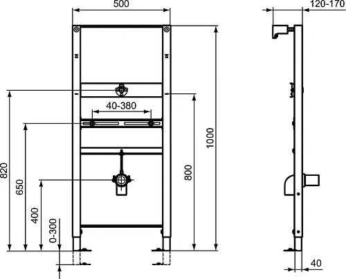 Инсталляция для писсуара Ideal Standard PROSYS R010367 Инсталляция для писсуара Ideal Standard PROSYS R010367