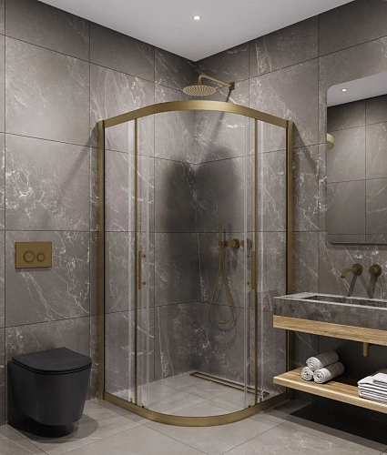 Душевой уголок Timo (T45) TPSS-100/17C-8 1000x1000x2000, профиль мат золото, стекло прозрачное 8 мм Душевой уголок Timo (T45) TPSS-100/17C-8 1000x1000x2000, профиль мат золото, стекло прозрачное 8 мм