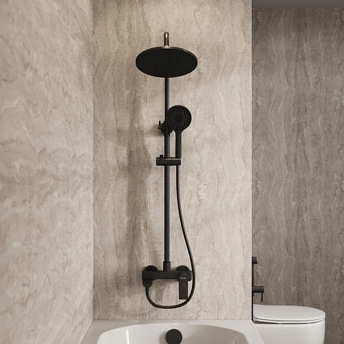 Душевая система GROSSMAN Galaxy 500.K35.01.210 черный матовый Душевая система GROSSMAN Galaxy 500.K35.01.210 черный матовый