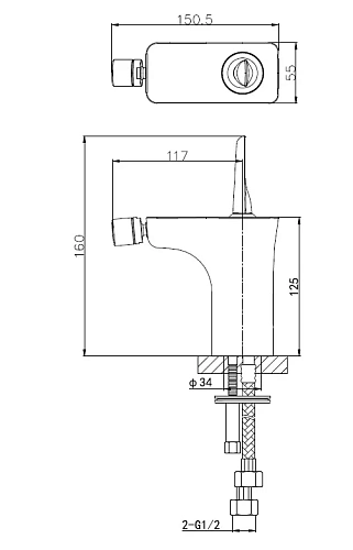 Смеситель для биде Wonzon & Woghand Shark, хром (WW-48B5001-CR) Смеситель для биде Wonzon & Woghand Shark, хром (WW-48B5001-CR)