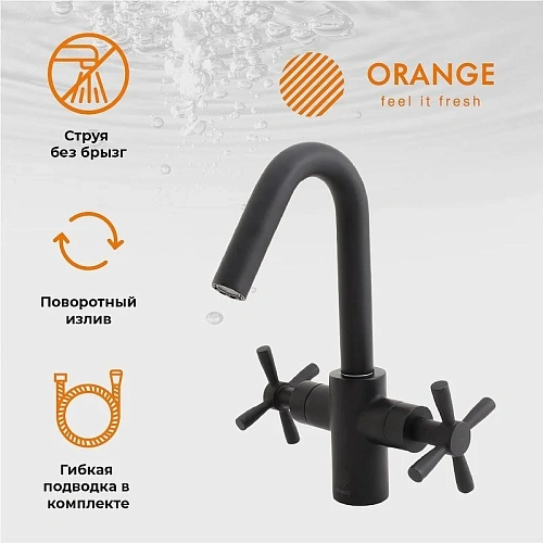 Комплект смесителей Orange Mia M34-311b черный Комплект смесителей Orange Mia M34-311b черный