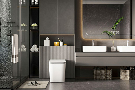 Унитаз приставной ABBER Rechteck AC1212P белый с импульсным смывом с крышкой микролифт Унитаз приставной ABBER Rechteck AC1212P белый с импульсным смывом с крышкой микролифт