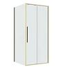Душевой уголок Niagara Nova NG-44-9ASG-A100SG-34 (90х100х195) прямоугольник, раздвижная, золото сатин, стекло прозрачное