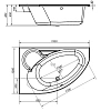 Акриловая ванна Cersanit KALIOPE (WA-KALIOPE*153-L) 153x100 левая 63441 Акриловая ванна Cersanit KALIOPE (WA-KALIOPE*153-L) 153x100 левая 63441