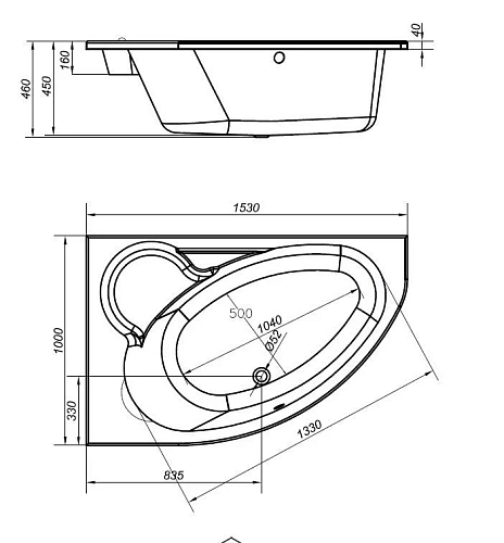 Акриловая ванна Cersanit KALIOPE (WA-KALIOPE*153-L) 153x100 левая 63441 Акриловая ванна Cersanit KALIOPE (WA-KALIOPE*153-L) 153x100 левая 63441