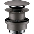 Донный клапан Hansgrohe push-open 50100340, шлифованный черный хром Донный клапан Hansgrohe push-open 50100340, шлифованный черный хром