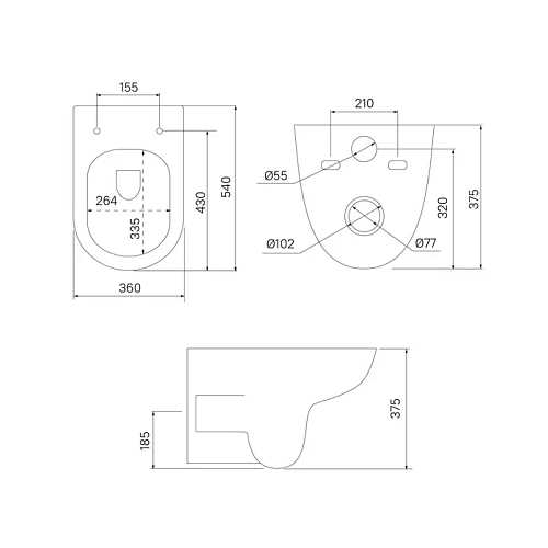 Унитаз подвесной IDDIS Zodiac безободковый ZDCRDSEi25 Унитаз подвесной IDDIS Zodiac безободковый ZDCRDSEi25