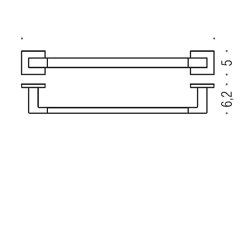 Полотенцедержатель Colombo Basic Q B3709.CR 41см, хром Полотенцедержатель Colombo Basic Q B3709.CR 41см, хром