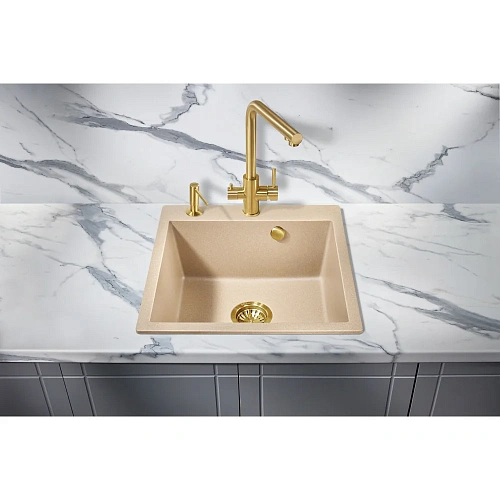 Кухонная мойка Milacio Murcia 51 Cuarzo (MC.77024), бежевый Кухонная мойка Milacio Murcia 51 Cuarzo (MC.77024), бежевый