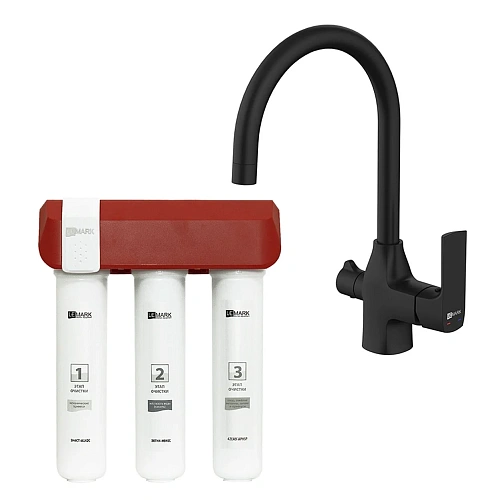 Смеситель для кухни Lemark с фильтром для очистки жесткой воды OPTIMA LM7261BL086 Смеситель для кухни Lemark с фильтром для очистки жесткой воды OPTIMA LM7261BL086