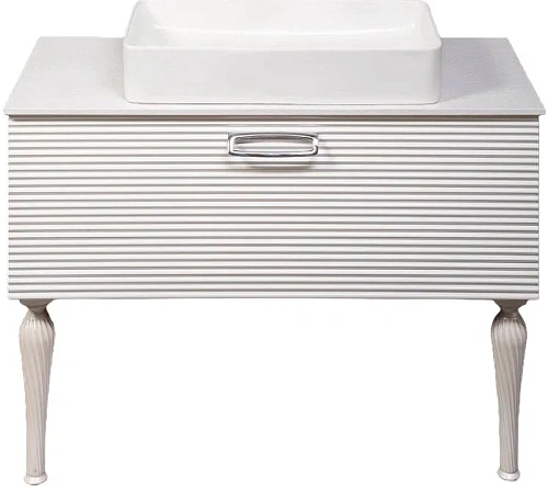 Тумба под раковину Boheme Linea 100 белая + Хром 842-100-WCR Тумба под раковину Boheme Linea 100 белая + Хром 842-100-WCR