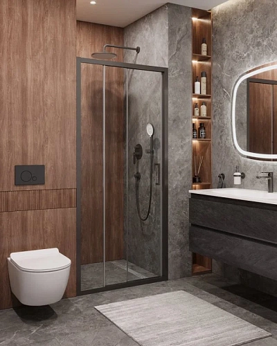 Душевая дверь CEZARES MOLVENO-BF-3-90-C-GM-IV цвет профиля оружейная сталь стекло прозрачное Душевая дверь CEZARES MOLVENO-BF-3-90-C-GM-IV цвет профиля оружейная сталь стекло прозрачное