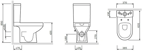 Унитаз напольный AM.PM Spirit 2.0 C708607SC компакт с сиденьем микролифт V2.0 Унитаз напольный AM.PM Spirit 2.0 C708607SC компакт с сиденьем микролифт V2.0