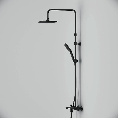 Душевая система AM.PM Func F078F522 с термостатом, черная Душевая система AM.PM Func F078F522 с термостатом, черная