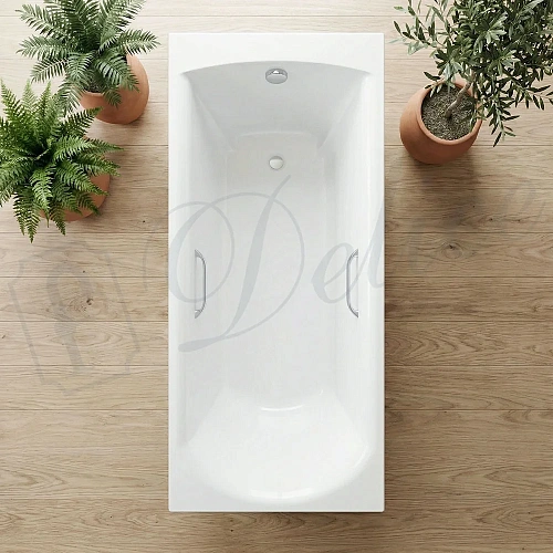 Ванна из искусственного камня Delice Astra 170х70 DLR330055R-G глянцевая с ручками хром Ванна из искусственного камня Delice Astra 170х70 DLR330055R-G глянцевая с ручками хром