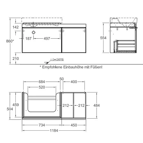 Тумба под раковину Geberit Citterio 500.562.JJ.1 118,4 см Тумба под раковину Geberit Citterio 500.562.JJ.1 118,4 см