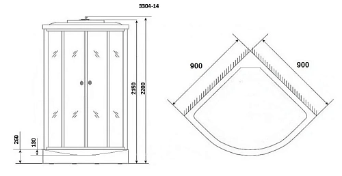 Душевая кабина Niagara NG 3304-14 Душевая кабина Niagara NG 3304-14