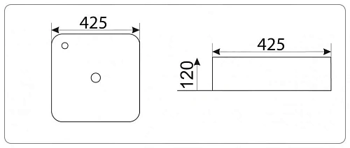 Раковина CeramaLux 591 накладная, под камень Раковина CeramaLux 591 накладная, под камень