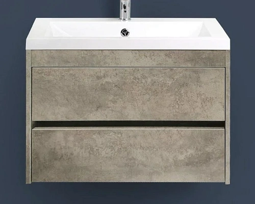 Тумба под раковину ART&MAX FAMILY Family-750-2C-SO-CV подвесная с двумя выкатными ящиками, Cemento V Тумба под раковину ART&MAX FAMILY Family-750-2C-SO-CV подвесная с двумя выкатными ящиками, Cemento V
