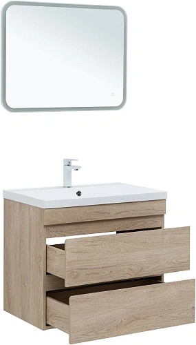 Тумба под раковину Aquanet Нота New 75 дуб светлый 00334198 подвесная Тумба под раковину Aquanet Нота New 75 дуб светлый 00334198 подвесная