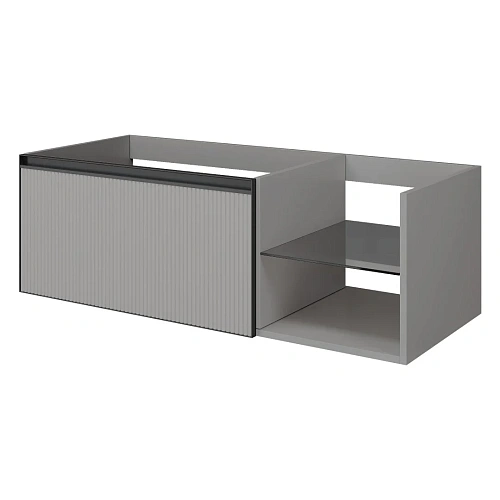 Тумба под раковину Armadi Art QUATRO 6 120см (80+40) рифл LUNA FUGA профиль ANTHRACITE 790-M6-120-L-RIB-A Тумба под раковину Armadi Art QUATRO 6 120см (80+40) рифл LUNA FUGA профиль ANTHRACITE 790-M6-120-L-RIB-A