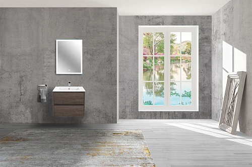 Тумба под раковину Vincea Gio 600 подвесная, 2 выкатных ящика soft-close, R.Oak VMC-2G600RO Тумба под раковину Vincea Gio 600 подвесная, 2 выкатных ящика soft-close, R.Oak VMC-2G600RO