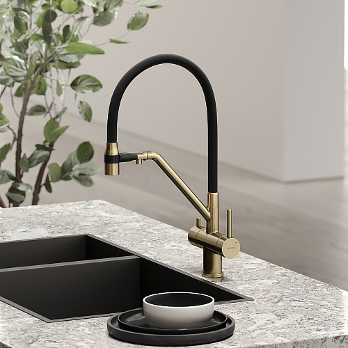 Смеситель для кухни Sancos Dora SC4003BG под фильтр, брашированное золото Смеситель для кухни Sancos Dora SC4003BG под фильтр, брашированное золото