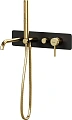 Смеситель для ванны Allen Brau Priority 5.31A05-31GB (с внутренней частью) черный/золото Смеситель для ванны Allen Brau Priority 5.31A05-31GB (с внутренней частью) черный/золото