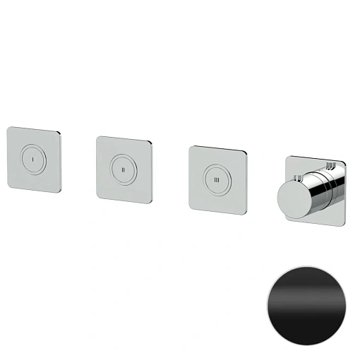 Смеситель для душа Remer X Style X99QD3PKBNO термостатический, черный матовый Смеситель для душа Remer X Style X99QD3PKBNO термостатический, черный матовый