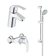 Комплект смесителей GROHE Eurosmart New, хром (123576) Комплект смесителей GROHE Eurosmart New, хром (123576)