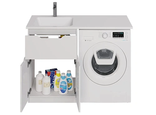 Тумба под раковину DREJA Vega, 60 см, напольная, 1 ящик, 2 дверцы, белый глянец 99.0450 Тумба под раковину DREJA Vega, 60 см, напольная, 1 ящик, 2 дверцы, белый глянец 99.0450